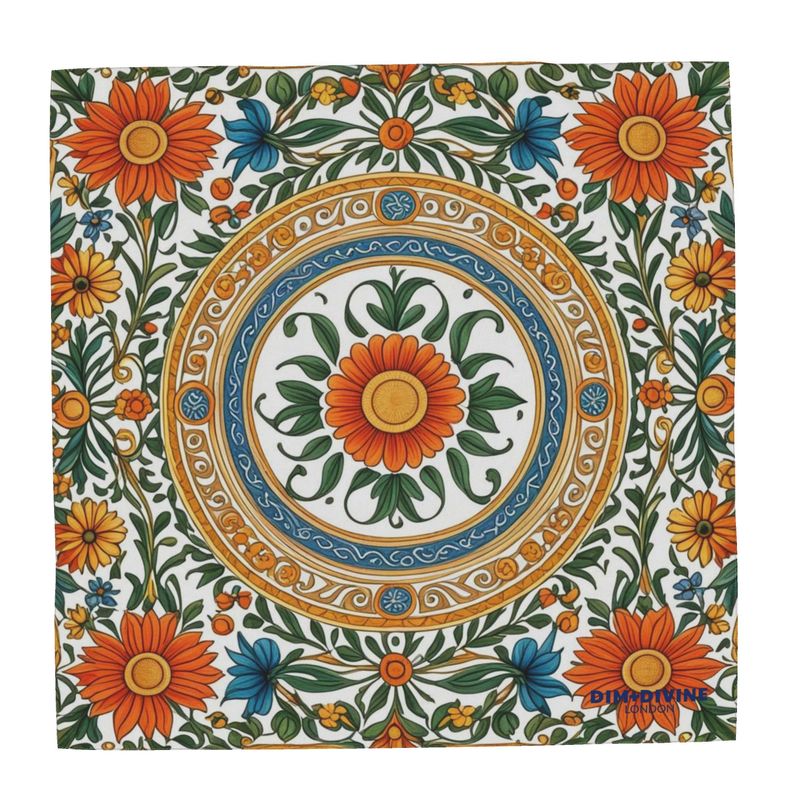 Flowers Silk Scarf