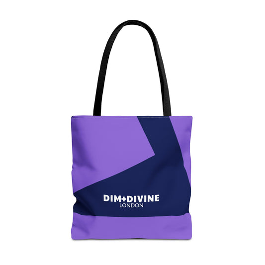 Purple Geometric Tote Bag